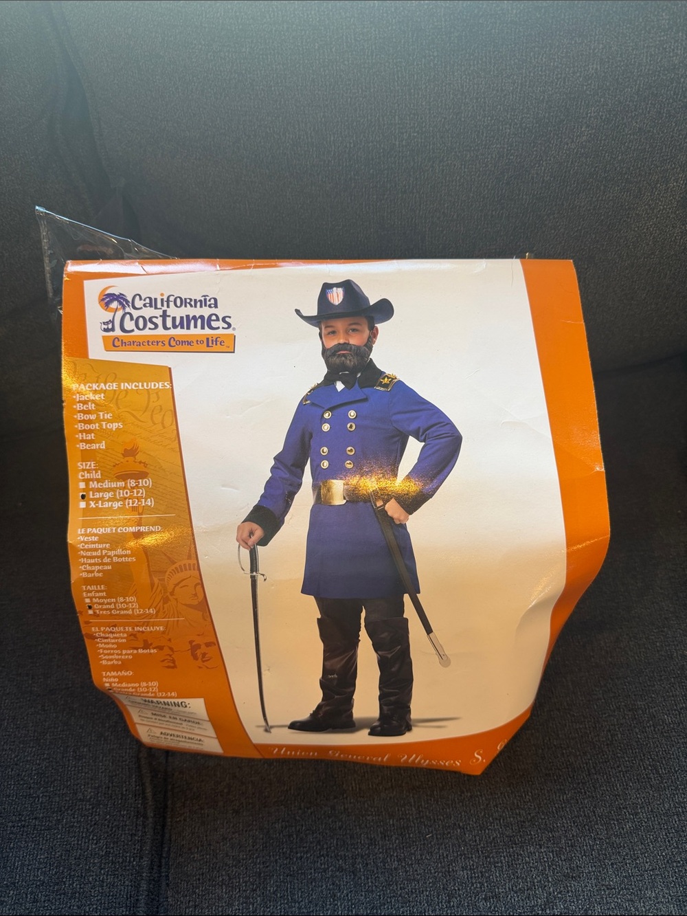 California Costumes Blue & Black Union General Kids Costume L 10/12